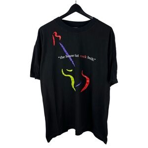 Vintage 90s Rock & Roll Hall of Fame Museum Tourist Graphic Shirt Size XL